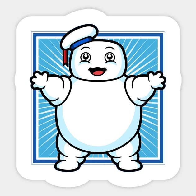 stay puft Sticker by enzo studios